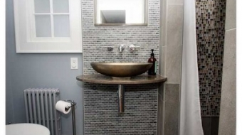 Custom Pedestal Shelf for Vessel Sink
